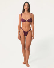Rose Ruched Bikini Bottom